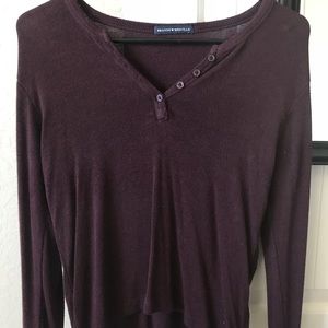 Brandy Melville burgundy long sleeve